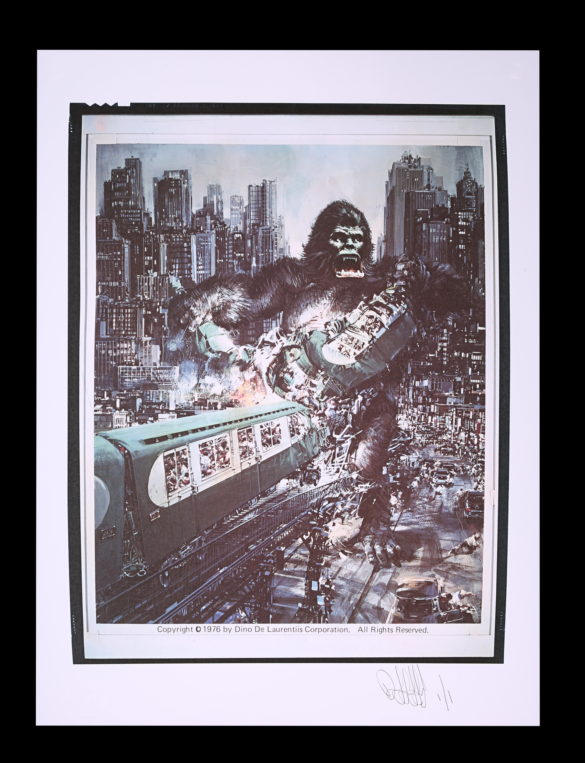 KING KONG (1976) - FEREF ARCHIVE: 1 of 1 Proof Print, with Original Transparencies, Negatives and Fi
