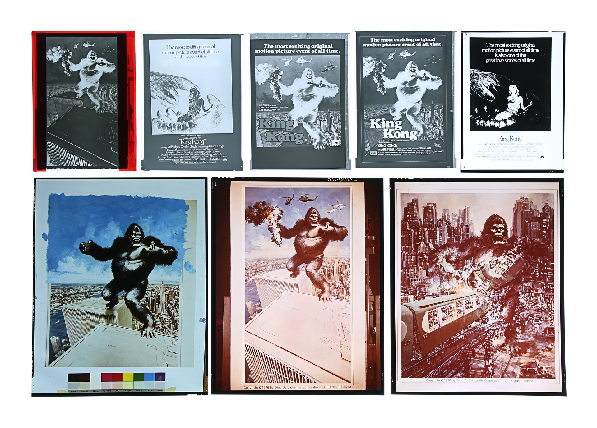 KING KONG (1976) - FEREF ARCHIVE: 1 of 1 Proof Print, with Original Transparencies, Negatives and Fi - Image 4 of 5