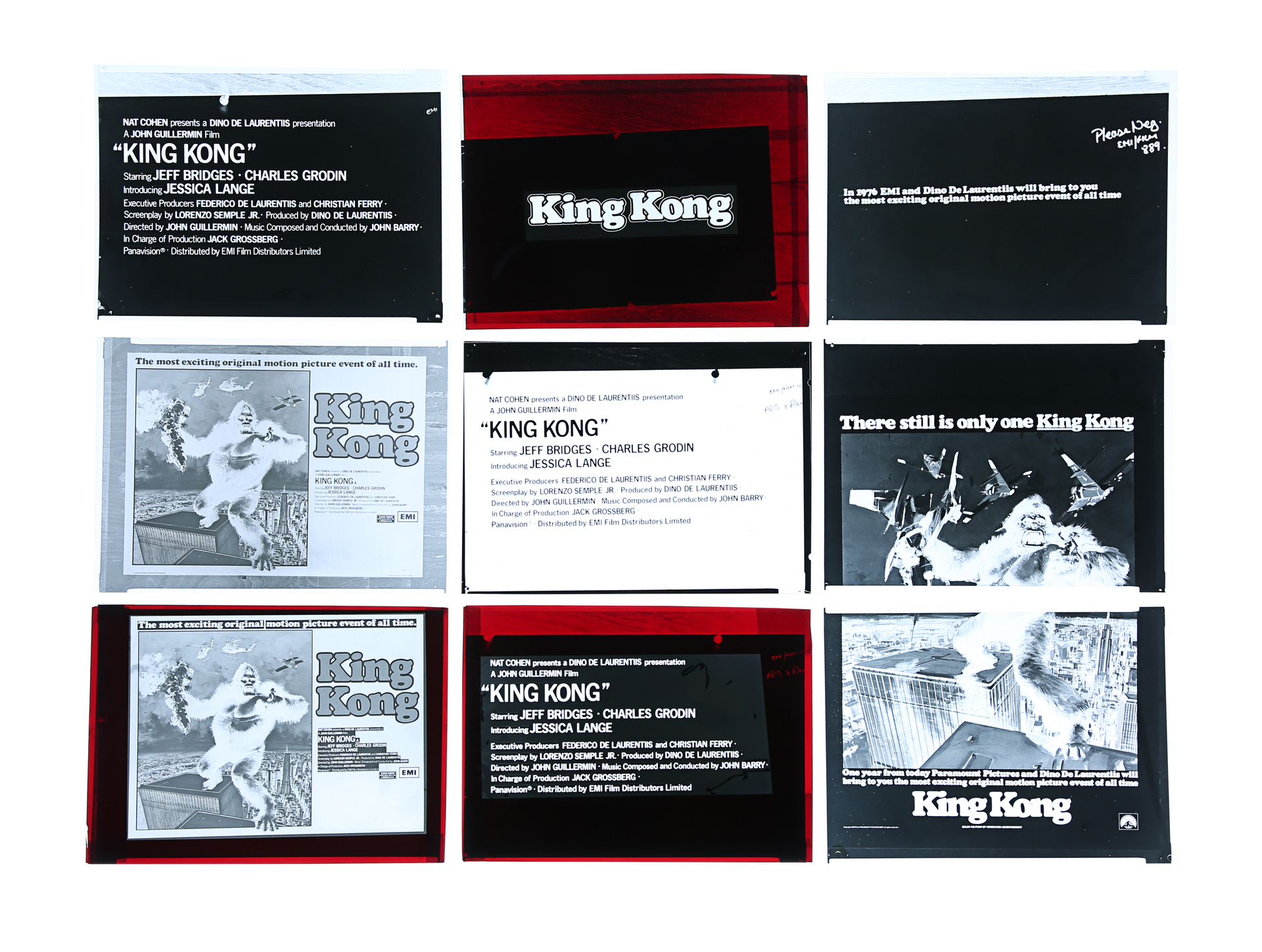 KING KONG (1976) - FEREF ARCHIVE: 1 of 1 Proof Print, with Original Transparencies, Negatives and Fi - Image 5 of 5