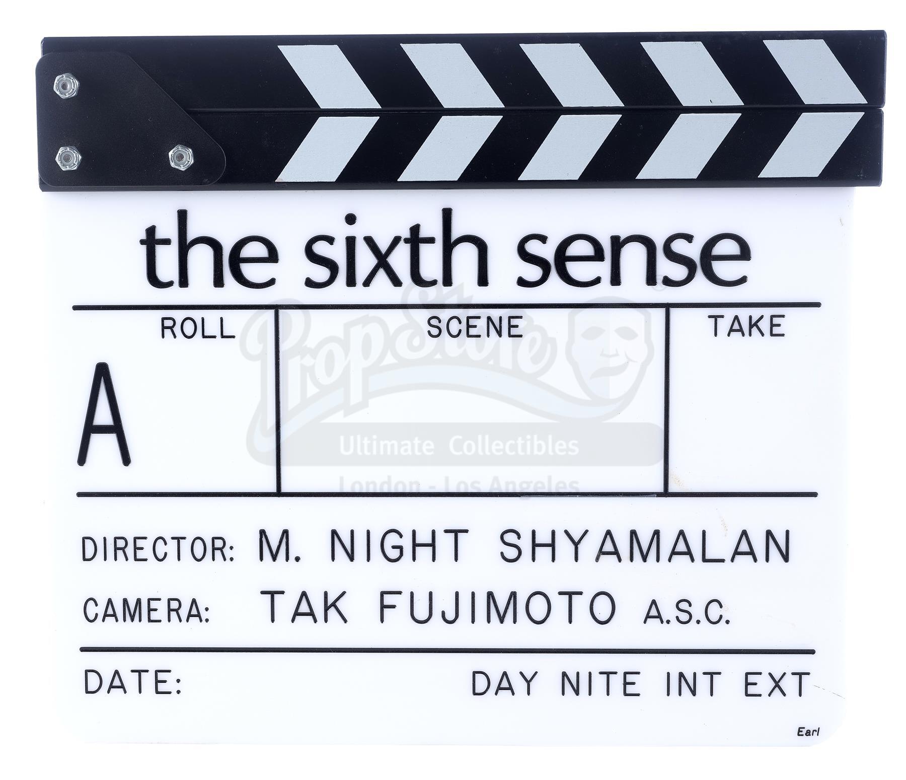 Lot # 1014: THE SIXTH SENSE - Production-Made Clapperboard