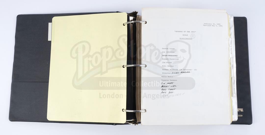 Lot # 312: STAR WARS - EP VI - RETURN OF THE JEDI - Industrial Light & Magic (ILM) Pre-Production Je