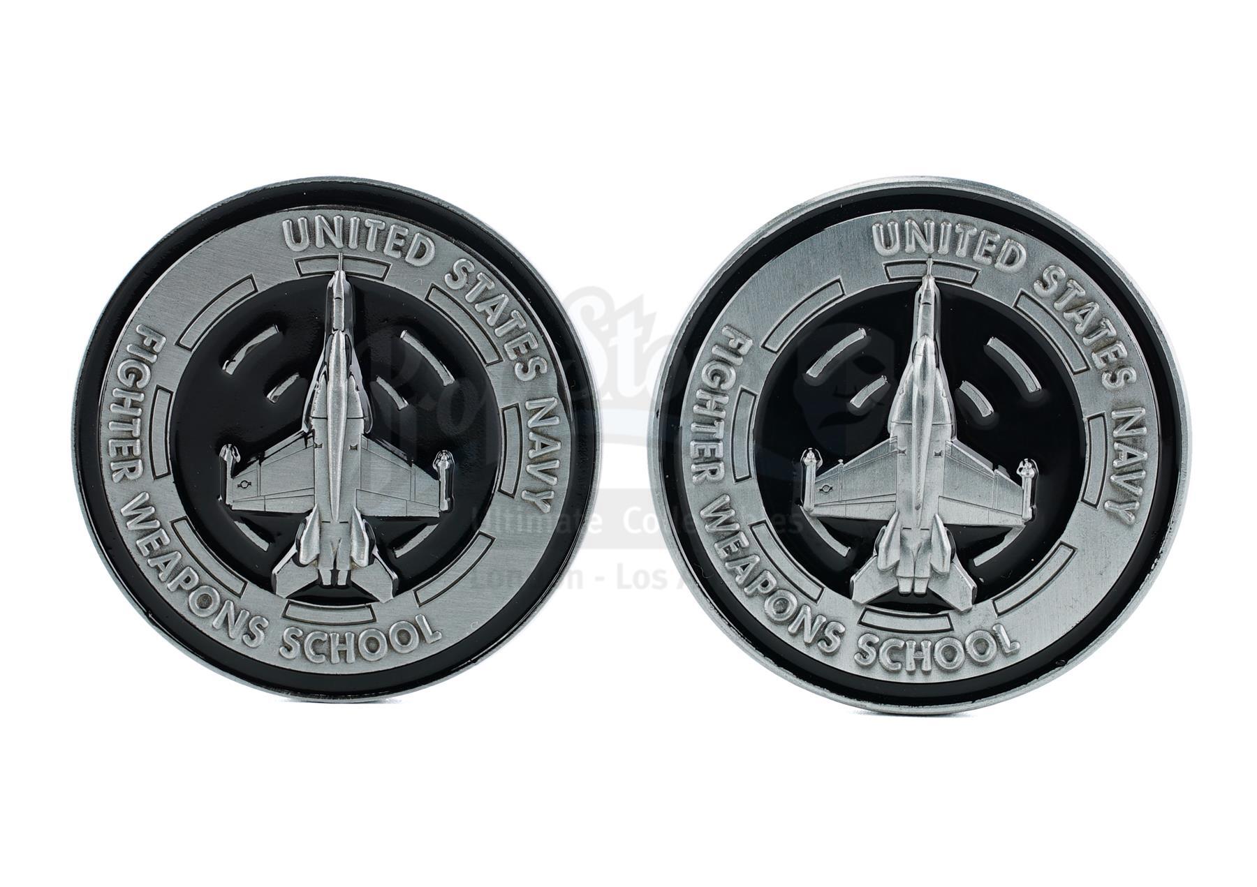 Lot # 1300: TOP GUN: MAVERICK - Pair of Military Crew Coins