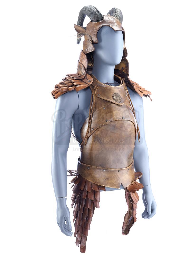 Lot # 568: THE CHRONICLES OF NARNIA: THE LION WITCH AND THE WARDROBE - Satyr Head Armor with Horns