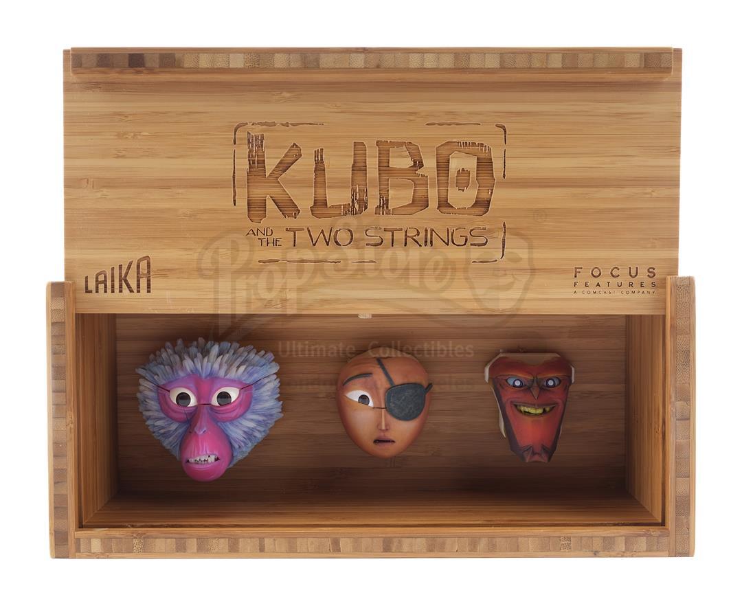 Lot # 820: KUBO AND THE TWO STRINGS - Three Stop-Motion Puppet Faces