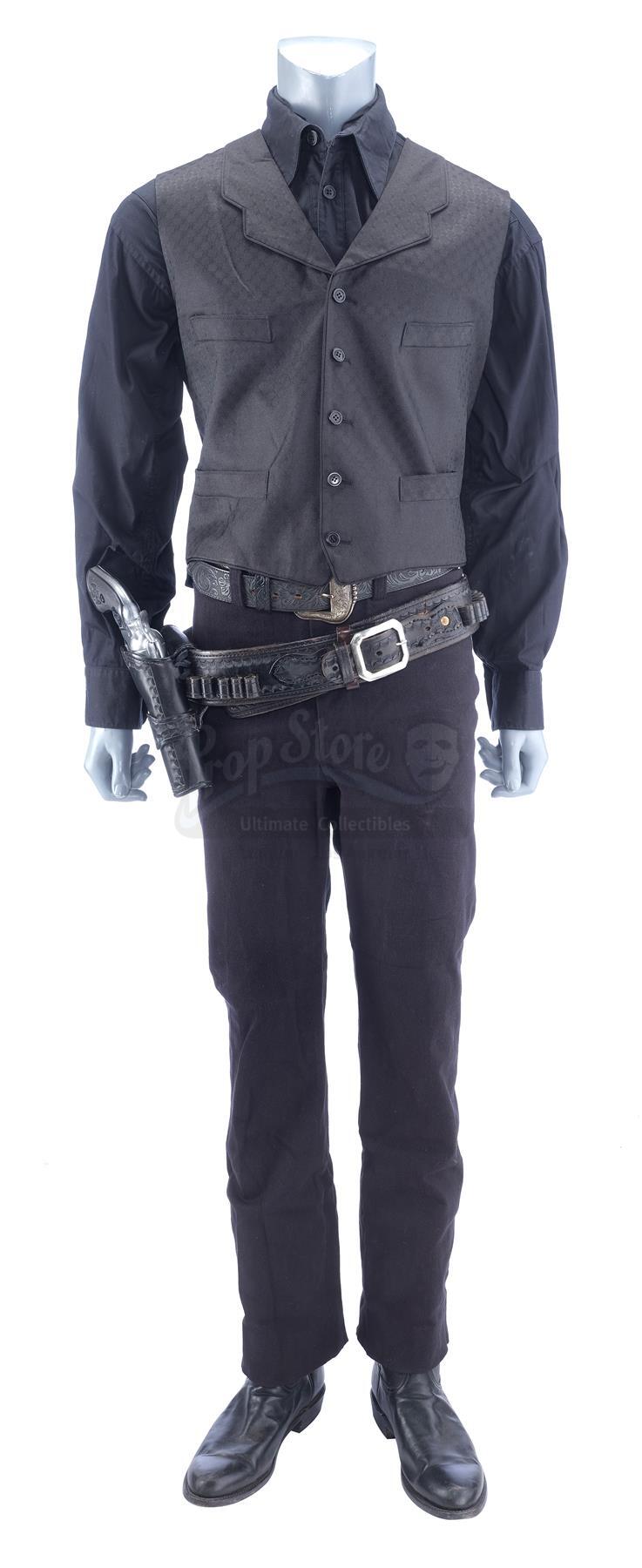 Lot # 855: THE MAGNIFICENT SEVEN - Sam Chisholm's (Denzel Washington) Costume with Pistol and Rig