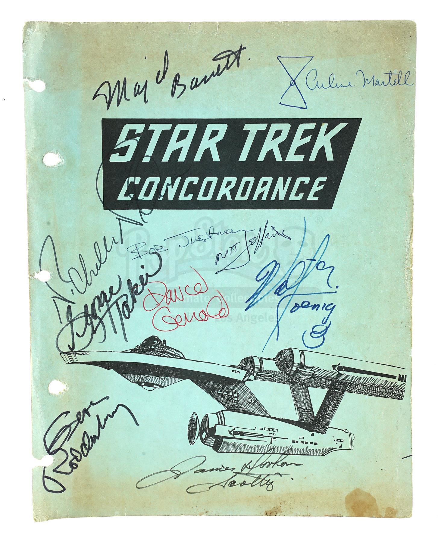 Lot # 1050: STAR TREK: THE ORIGINAL SERIES - Gene Roddenbery and Cast-Autographed Fanzine Cover