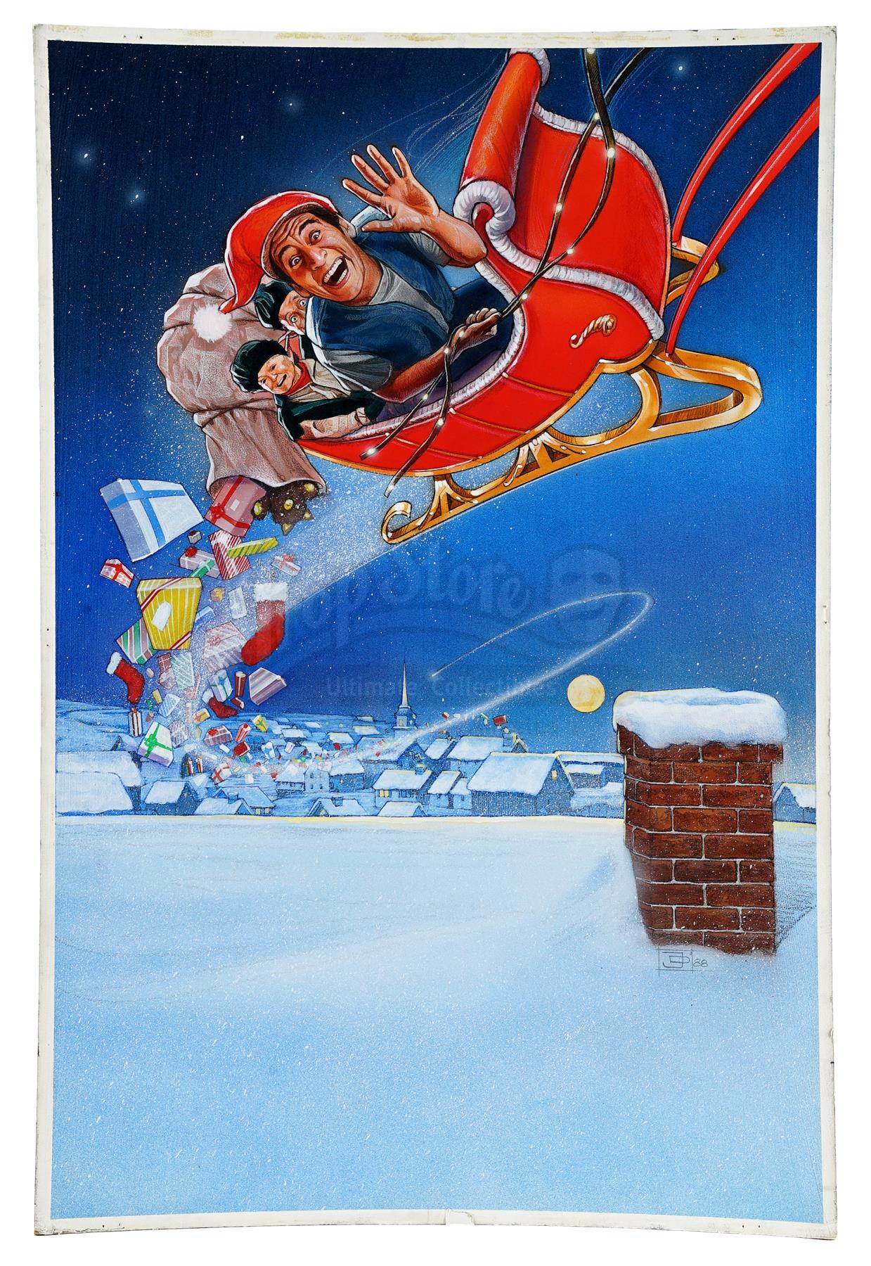 Lot # 73: ERNEST SAVES CHRISTMAS - Hand-Painted One-Sheet Artwork