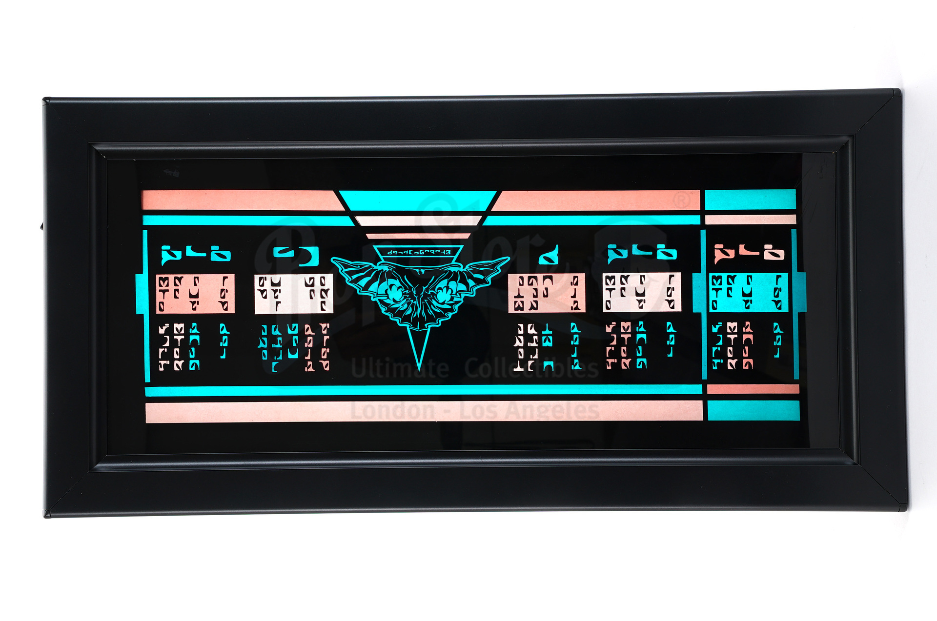 Lot # 1063: STAR TREK: THE NEXT GENERATION - Framed Screen-Matched Romulan Computer Panel