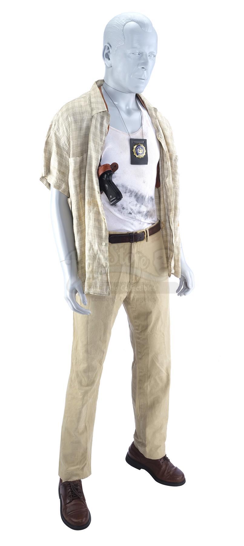 Lot # 64: DIE HARD WITH A VENGEANCE - John McClane's (Bruce Willis) Costume Display