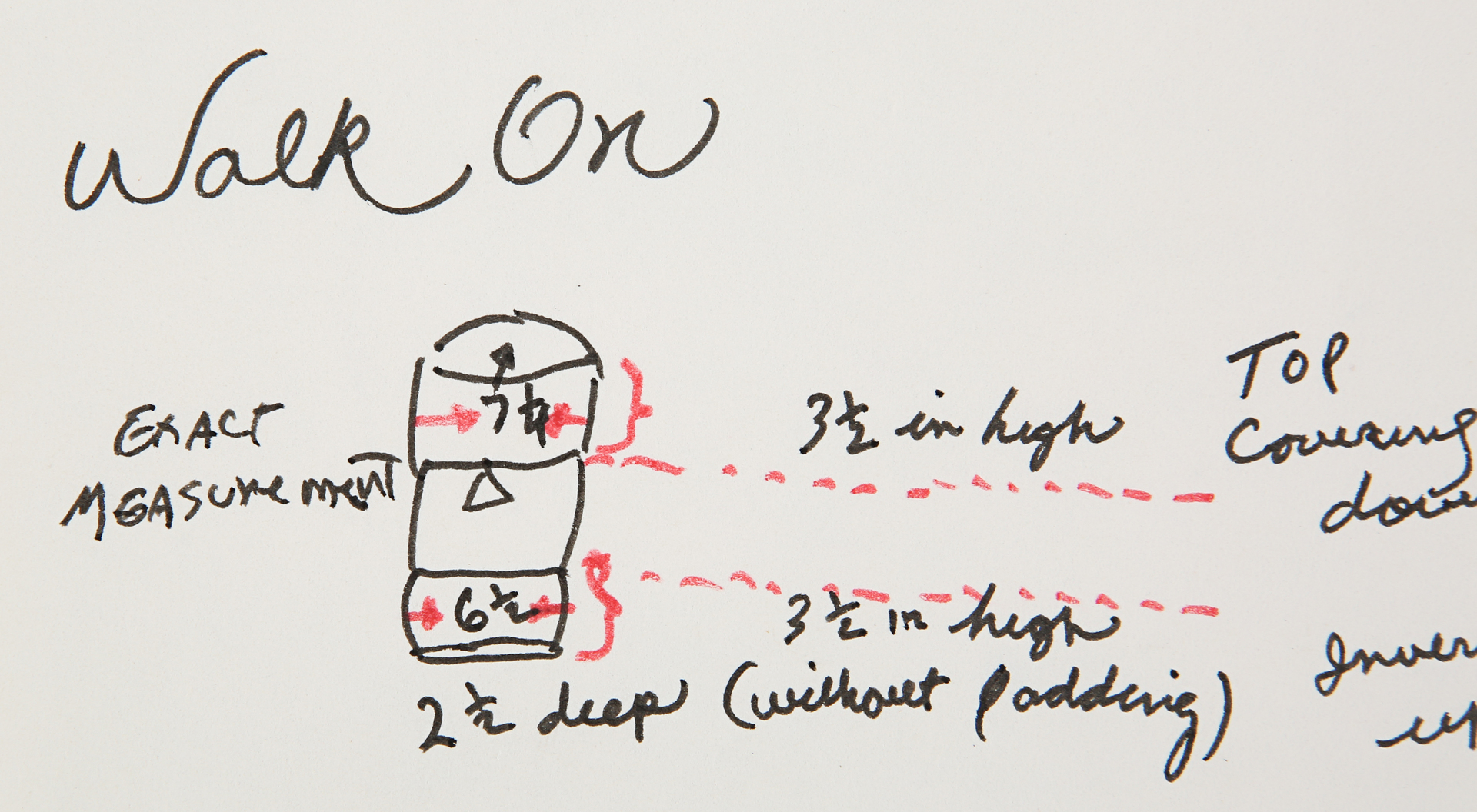 BRUCE LEE - Bruce Lee's Hand-drawn “Walk-On” Head-striking Pad Sketch - Image 2 of 3