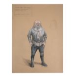 DOCTOR WHO: THE TIME WARRIOR (T.V. SERIES, 1973) - Hand-painted James Acheson "Sontaran" Costume Des