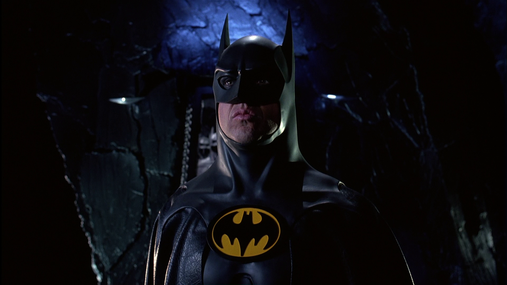 BATMAN RETURNS (1992) - Production-made Batman (Michael Keaton) Chest Emblem - Image 5 of 7