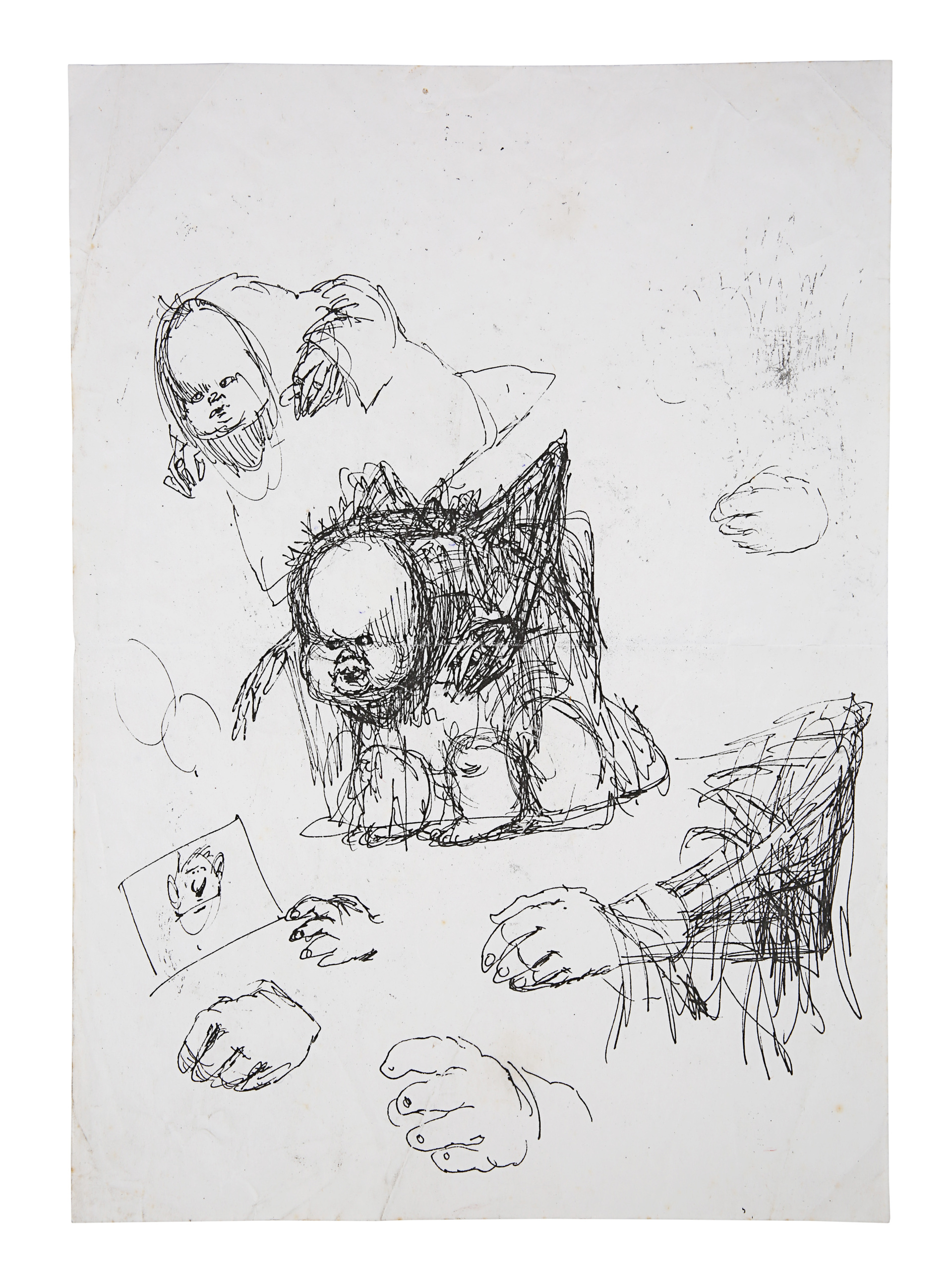 BRAZIL (1985) - Pair of Hand-drawn Terry Gilliam Dream Creature Sketches - Image 2 of 7