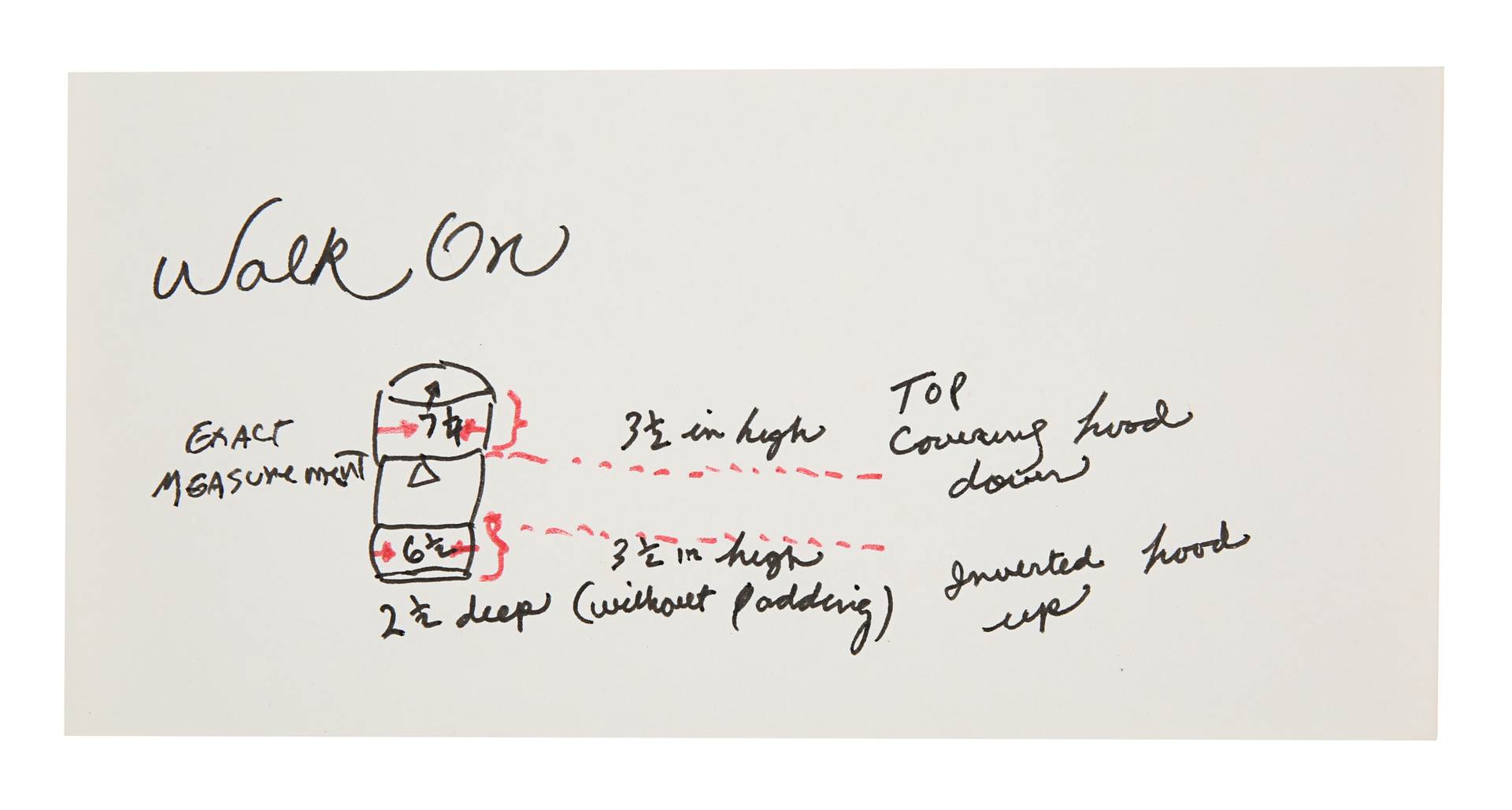 BRUCE LEE - Bruce Lee's Hand-drawn “Walk-On” Head-striking Pad Sketch