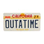 BACK TO THE FUTURE - THE RIDE - DeLorean "OUTATIME" Licence Plate