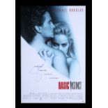 BASIC INSTINCT (1992) - US One-Sheet Autographed by Sharon Stone, 1992
