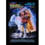 BACK TO THE FUTURE PART II (1989) - Michael J. Fox and Christopher Lloyd Autographed Poster, 1989