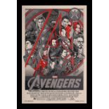 THE AVENGERS (2012) - Hand-numbered Mondo Poster by Tyler Stout and Autographed by Stan Lee, 2012
