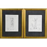 H. Schnabel, two copper plate engravings, Capricorn 5/50 and Aquarius 1/50, both signed in pencil to