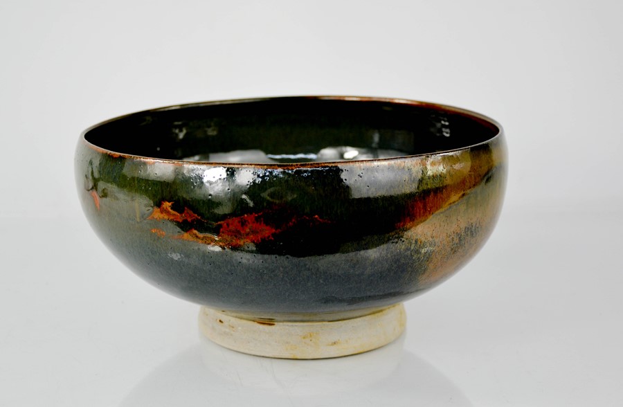 A Michel Francois studio pottery bowl, 24cms diameter