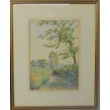 Charles F. Allbon (1856-1926): woodland landscape, watercolour, 17cm by 24cm