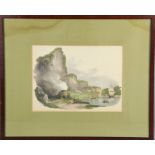 A 19th century hand coloured print, St Vincent's Rock near Bristol, 1821