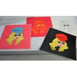 Simon Gross (20th century): Lady Gaga, four silkscreens, limited edition, 60cm by 60cm