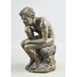 A Heredites model of a nude seated man. 20cms tall x 11cms wide