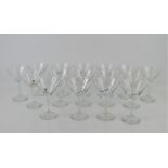 Sixteen Babycham glasses - various styles