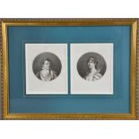 A pair of 19th century portrait roundels of Napoleon and Josephine 16 by 13cm.