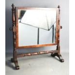 A Victorian mahogany toilet mirror.