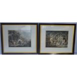 A pair of 19th century mezotint engravings by Sydney E Wilson depicting country folk with