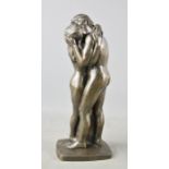 A Roland Chadwick 1896, bronzed style figurine of Adam & Eve, 33cm high.