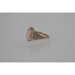 A 9ct gold cameo ring, size p/o, 2.9g