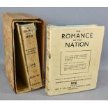 A pair of books titled Romance of the Nation, Exclusive to the Selfridge's Book Department.