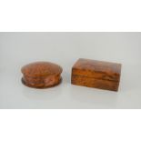 Two Burr walnut boxes