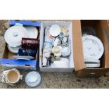 A quantity of kitchenalia to include tea tins, Maldon salt jar, Poole pottery tureen & cover, cups