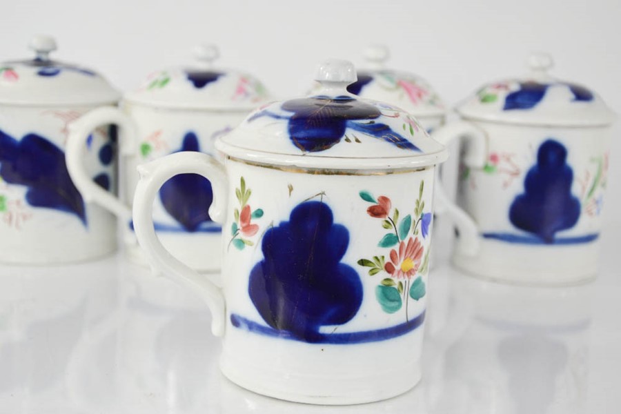 A group of five 19th century Russian chocolate pots with covers, marked to the bases with maker; - Image 2 of 4