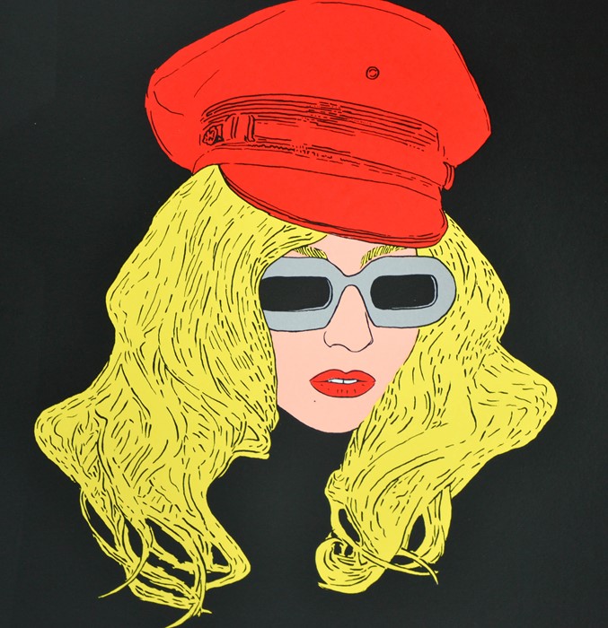 Simon Gross (20th century): Lady Gaga, four silkscreens, limited edition, 60cm by 60cm - Image 2 of 4