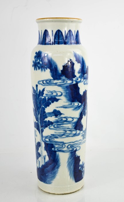 A Chinese blue and white vase, depicting figures in landscape, 40cm high. - Image 2 of 3
