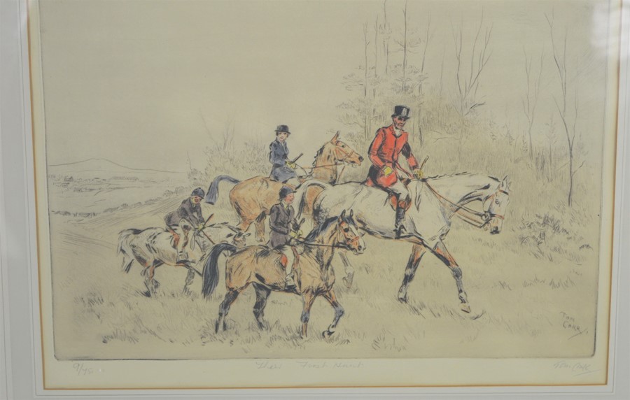 Tom Carr (1912-1977) 'Their first hunt' signed titled and numbered limited edition print - 36cm x - Image 2 of 2