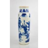 A Chinese blue and white vase, depicting figures in landscape, 40cm high.