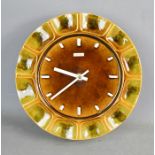 A vintage Metamec ceramic wall clock