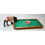 A W. Gamage Ltd of Holborn, London Children's slate bed table top snooker table with set of balls.