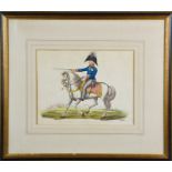 A French 19th century coloured print, Field Marshall Von Bloucher, Prince of Wagstadt, 22 by 28cm.