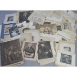 A quantity of 18th and 19th century prints, some of local interest