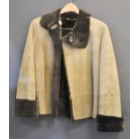 An Emporio Armani faux lambskin jacket, size 10