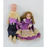 Two early 20th century English-made bisque dolls