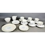 A Shelley fine bone china part tea service to include bowl, plate, cups and saucers and sandwich