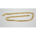 A 9ct gold chain link necklace, 24.9g.